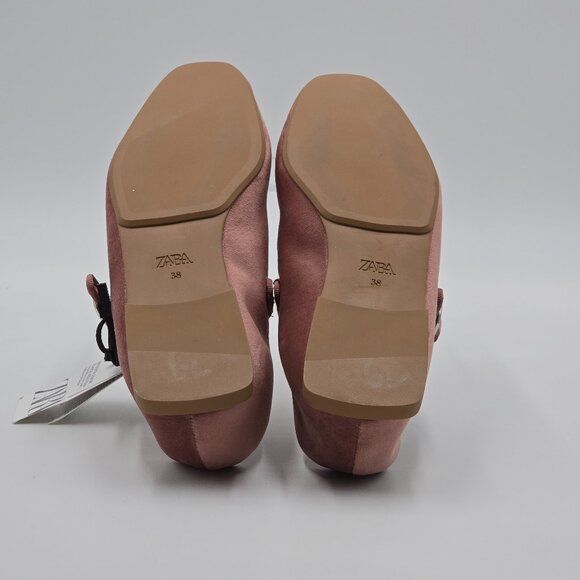 Zara Velvet Mary Jane Ballet Flats - NWT - Picture 11 of 15